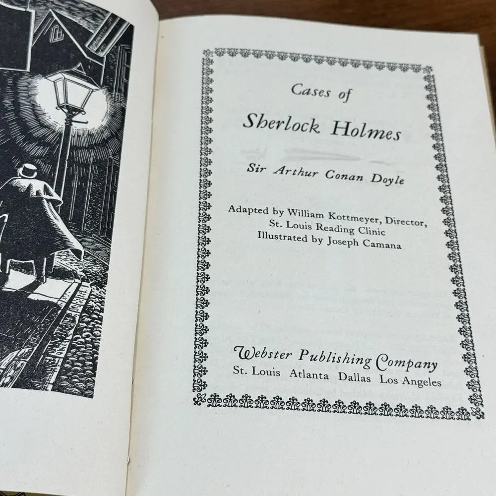 Vintage 1947 Cases of Sherlock Holmes Sir Arthur Conan Doyle Webster Publishing